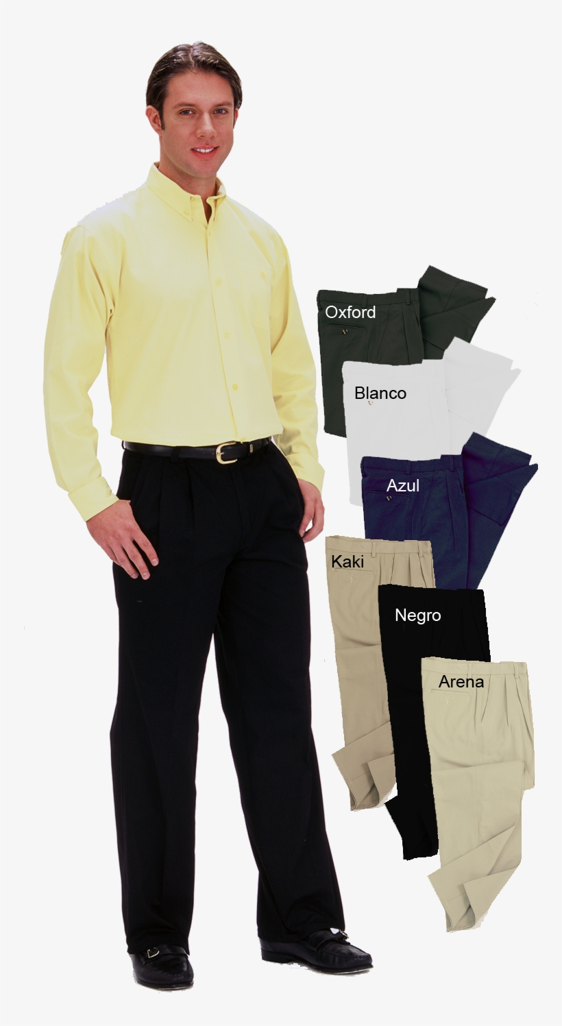 Pantalon Casual Hombre C/ Pinzas, transparent png