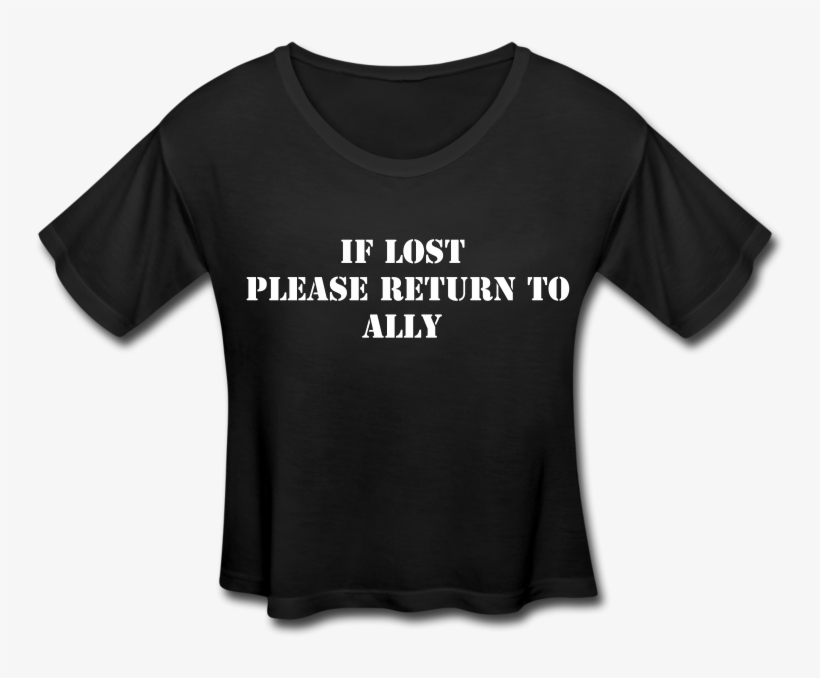 "if Lost" Women's Cropped Boxy T-shirt Inspired By, transparent png