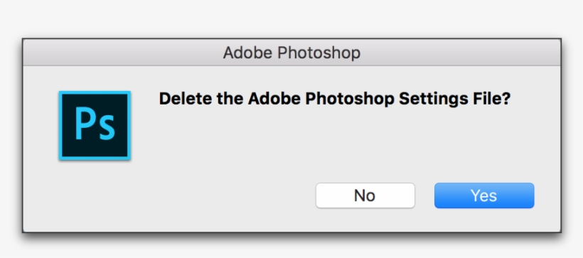 Reset Photoshop Preferences File, transparent png