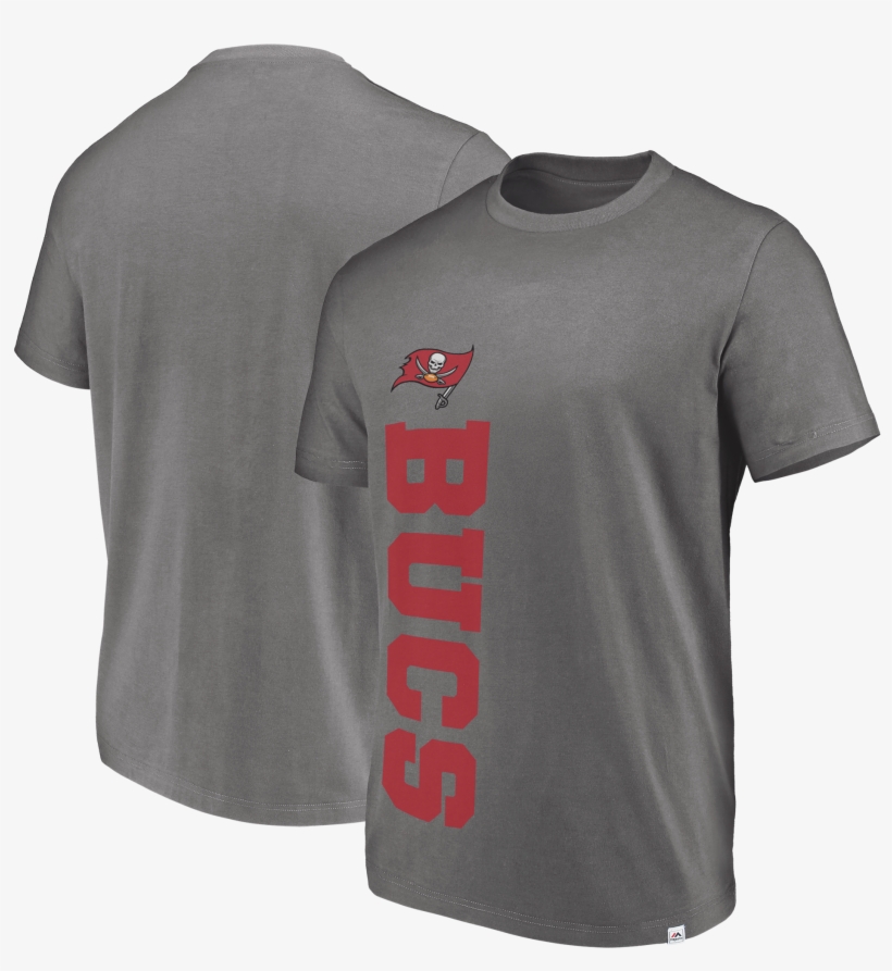 Majestic Buccaneers Men's Charcoal Flex Vertical Tee, transparent png