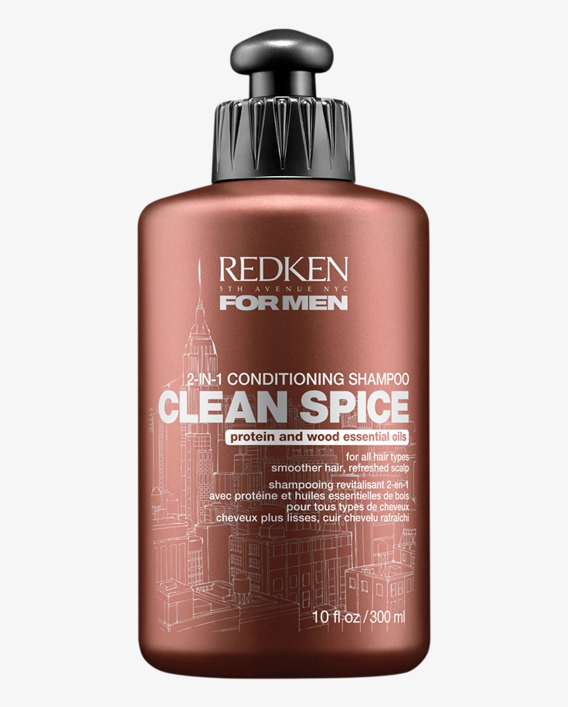 Redken For Men Clean Spice Shampoo 300ml, transparent png