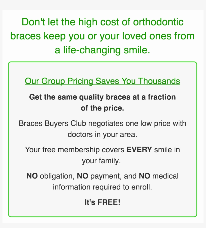 Braces Buyers Club Benefits, transparent png
