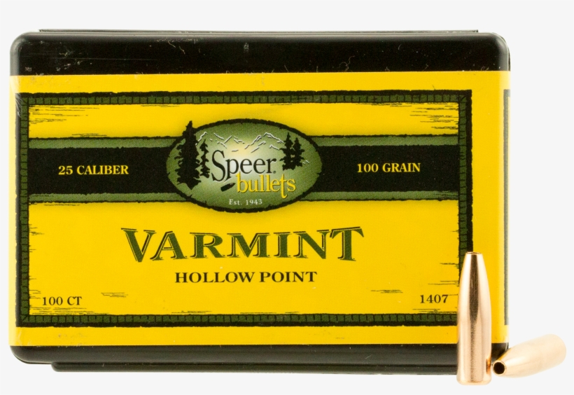 Speer Bullets 1407 Varmint Rifle 25 Caliber, transparent png