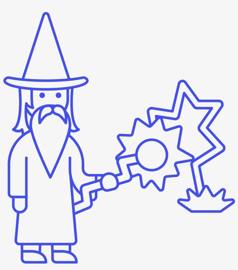 25 Wizard Male Staff, transparent png
