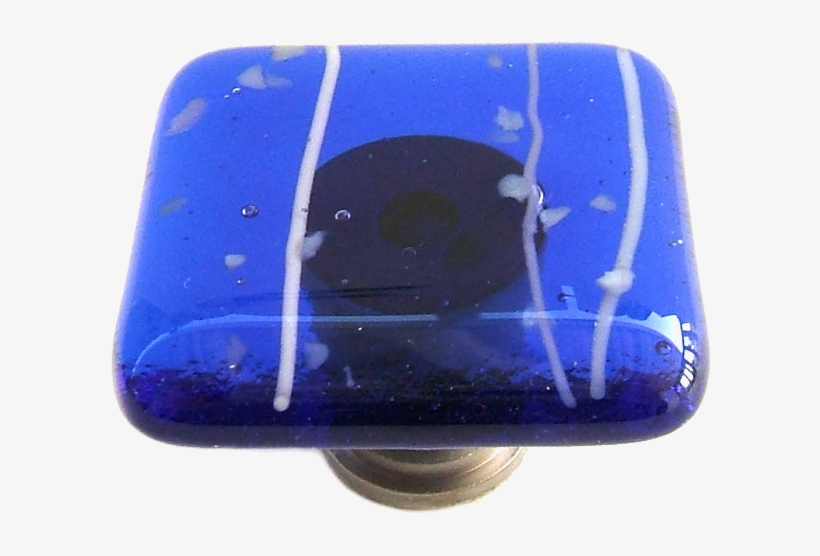 Cobalt Blue And White Confetti Transparent Glass Knob, transparent png