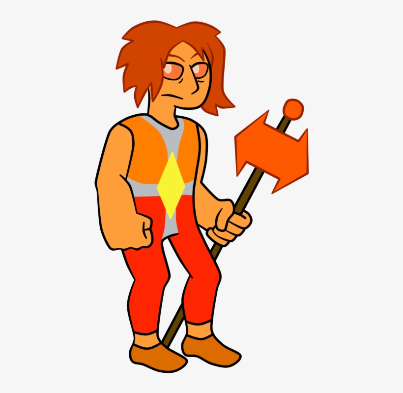 Red Topaz Wears A Red And Orange Jumpsuit With A Yellow, transparent png