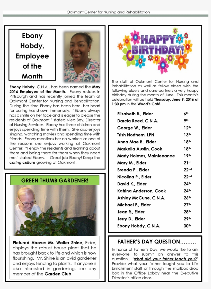 June 2016 Newsletter-1, transparent png