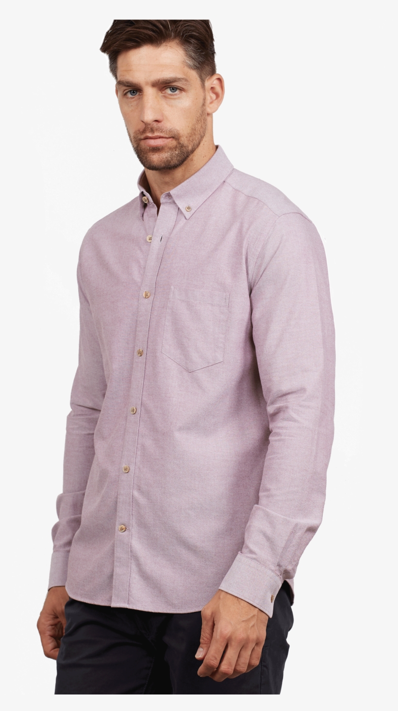 Get The Thatcher Oxford Shirt In Burgundy Online, transparent png