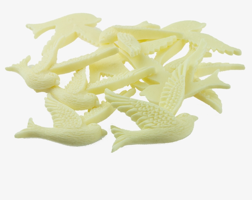 10 Large Ivory Dove Embellishments, transparent png