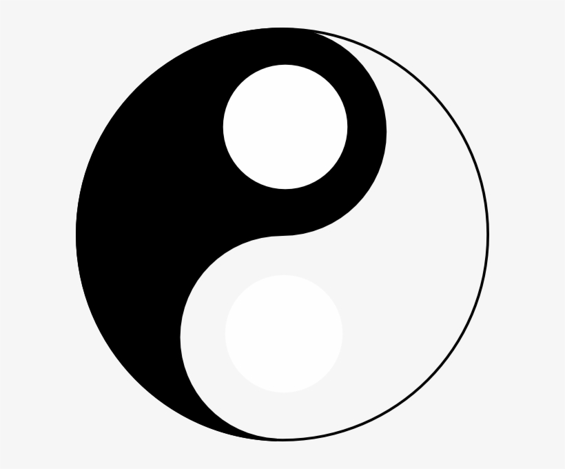 Yin Yang Dots Clip, transparent png