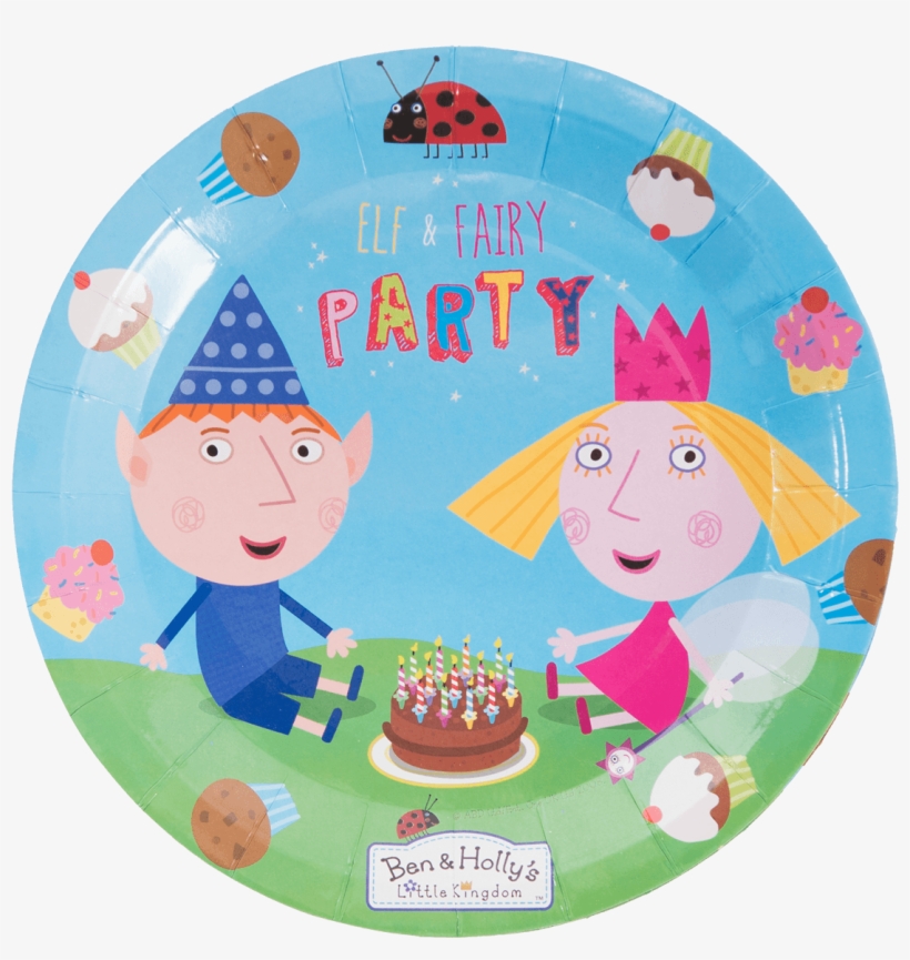 Ben & Holly Party Plate, transparent png
