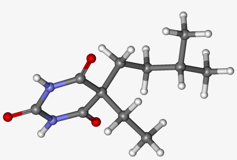 Amobarbital Ball And Stick, transparent png