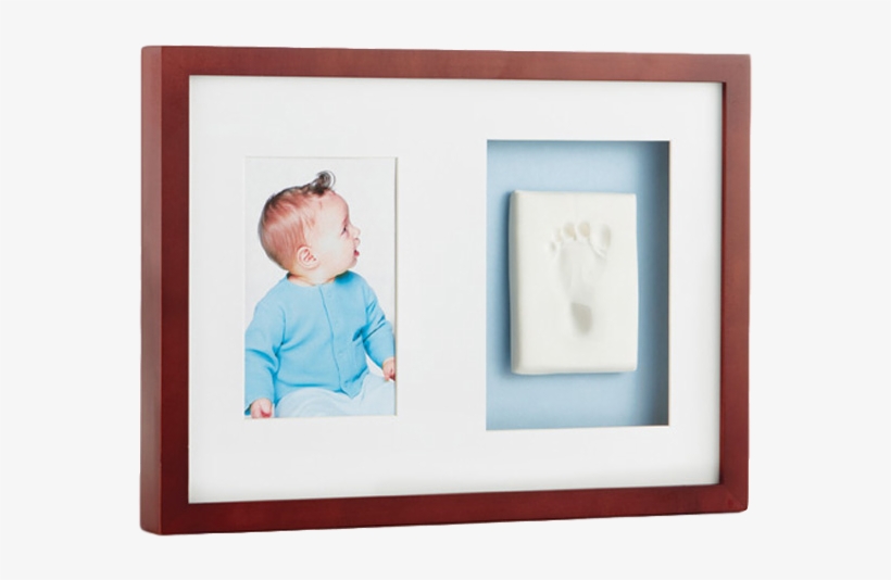 Baby Footprint Mahogany Frame, transparent png