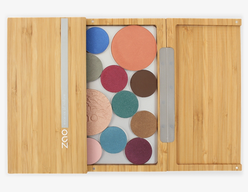 Zao Makeup Large Bamboo Magnetic Makeup Palette, transparent png