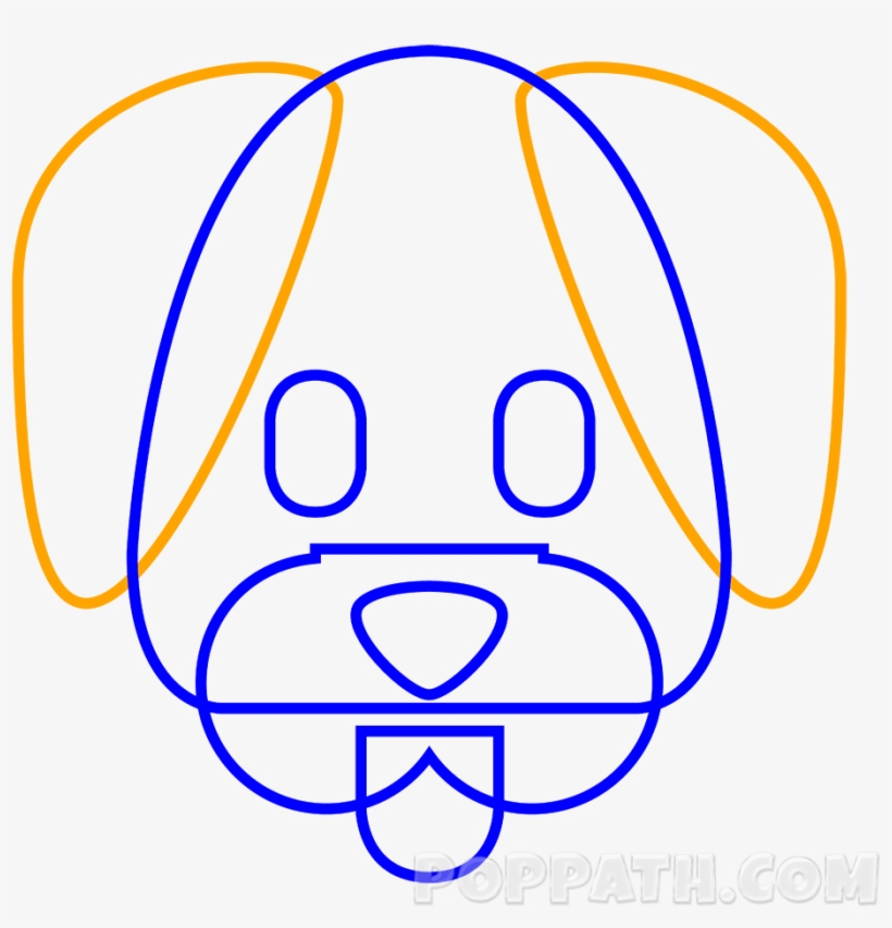 A Dog Emoji Shows That A Cute Dog Is Smiling With Its, transparent png