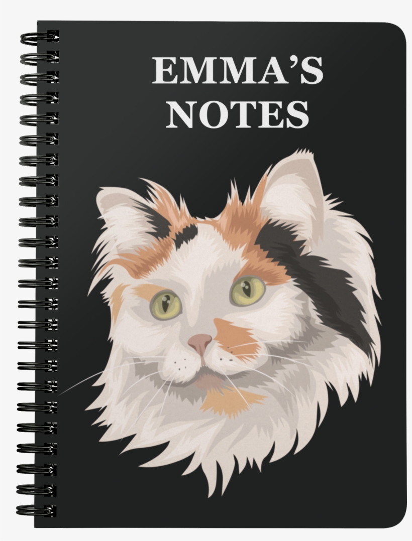 Custom Pet Print Spiral Notebook, transparent png