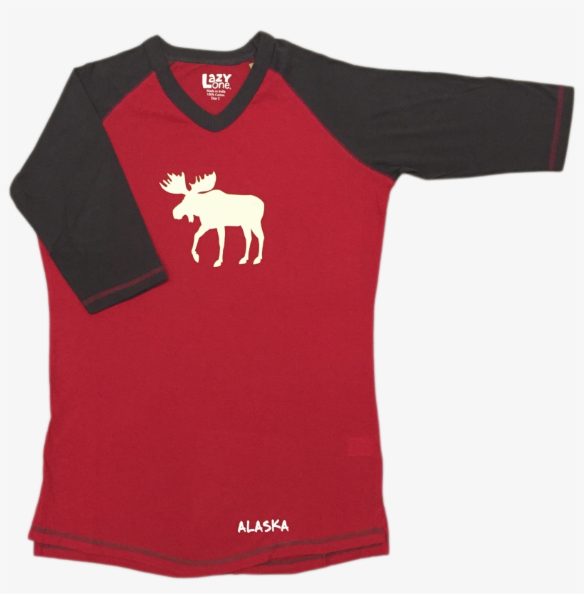 Fair Isle Moose Ladies Pj Tee, transparent png