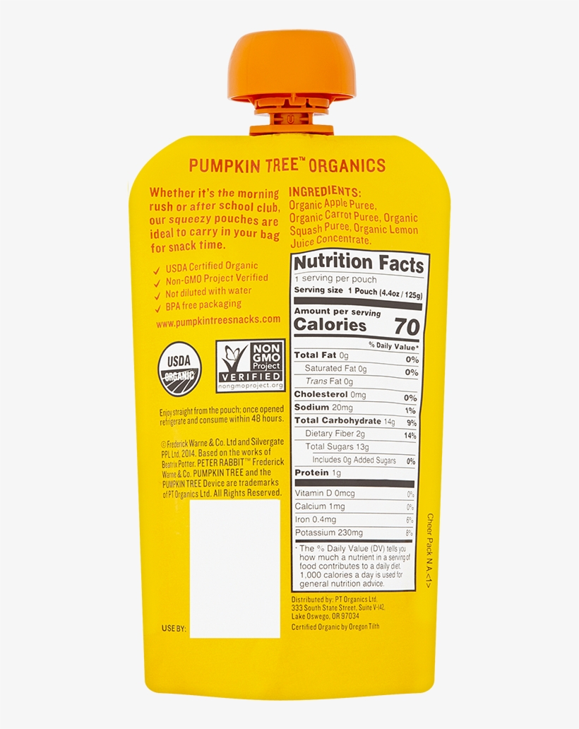 Peter Rabbit Organics Apple Carrot And Squash Fruit, transparent png