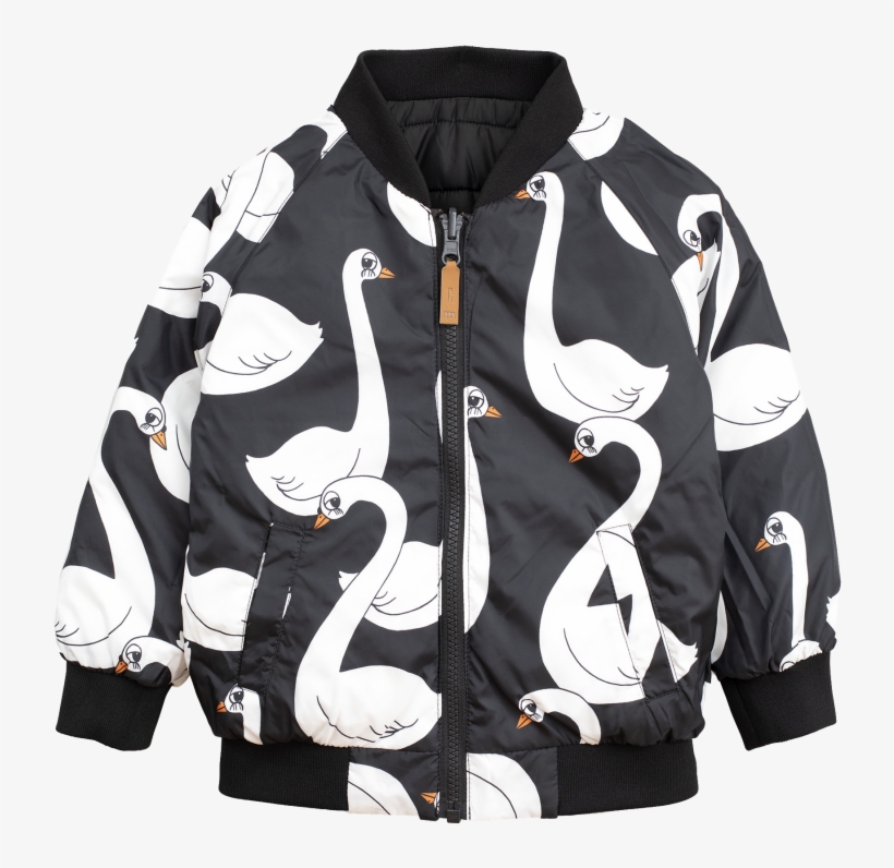 Mini Rodini Reversible Insulator Jacket Swan, transparent png