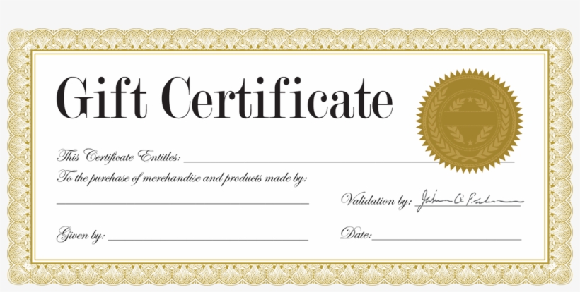 Where To Buy Blank Gift Certificates Zromtk Gift Certificate, transparent png