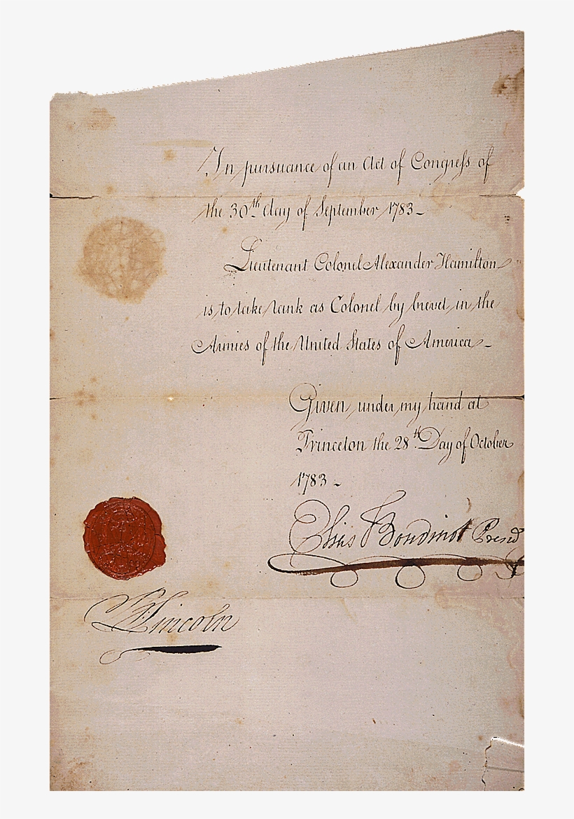 Alexander Hamilton's Military Commission Promoting, transparent png