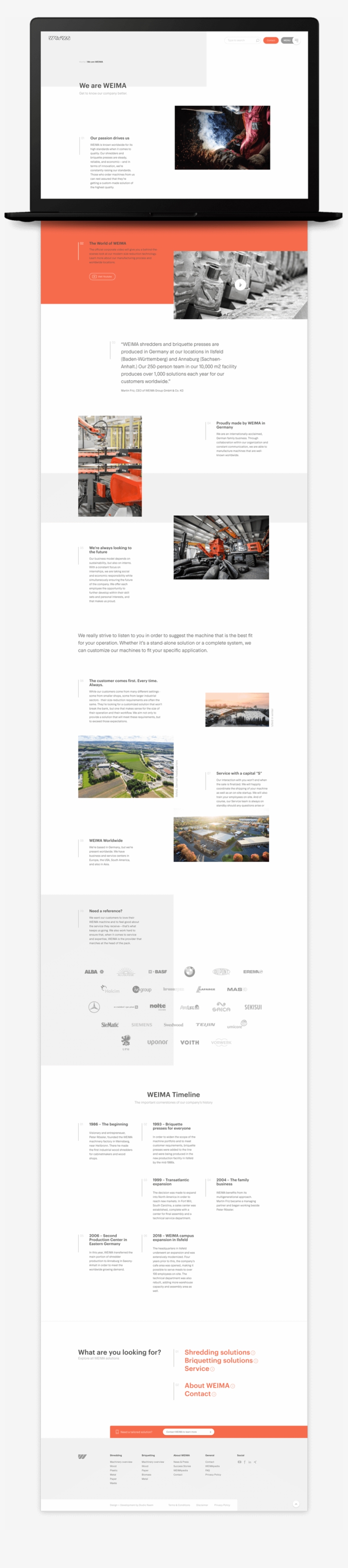 The Weima Maschinenbau About Page, transparent png