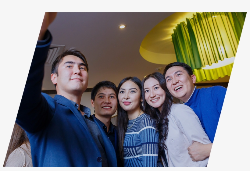 A Group Of International Students Taking A Selfie, transparent png