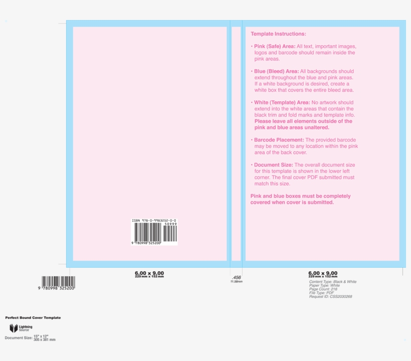 Here Is An Example Of The Ingramspark 6×9 Template, transparent png