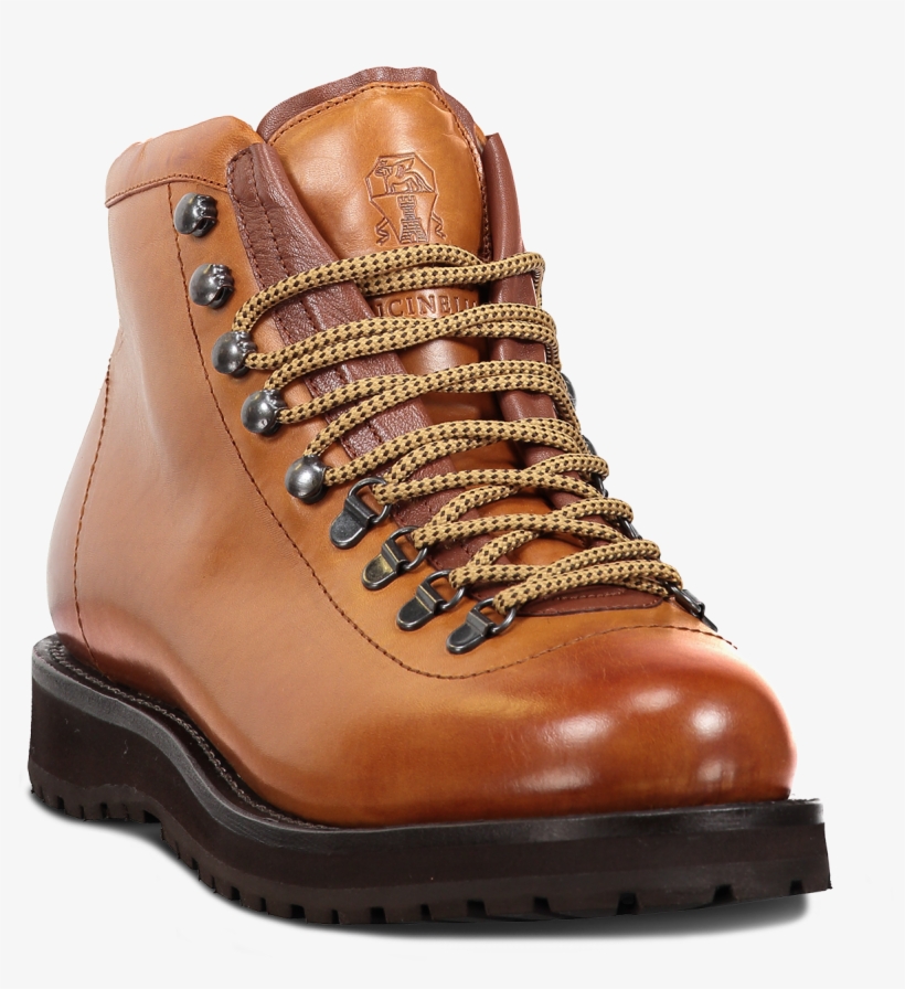 Hiking Boot Leather In Cognac, transparent png
