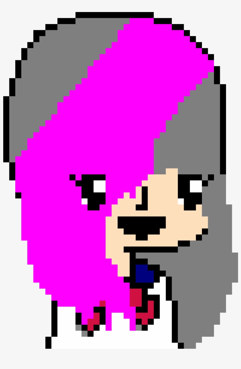 Chibi Yandere With Pink And Grey Popstar Hair, transparent png