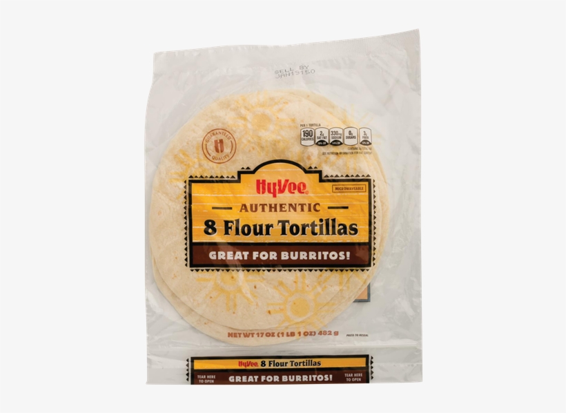 Hy-vee Burrito Size Flour Tortillas 8ct - Hyvee Tortillas, transparent png