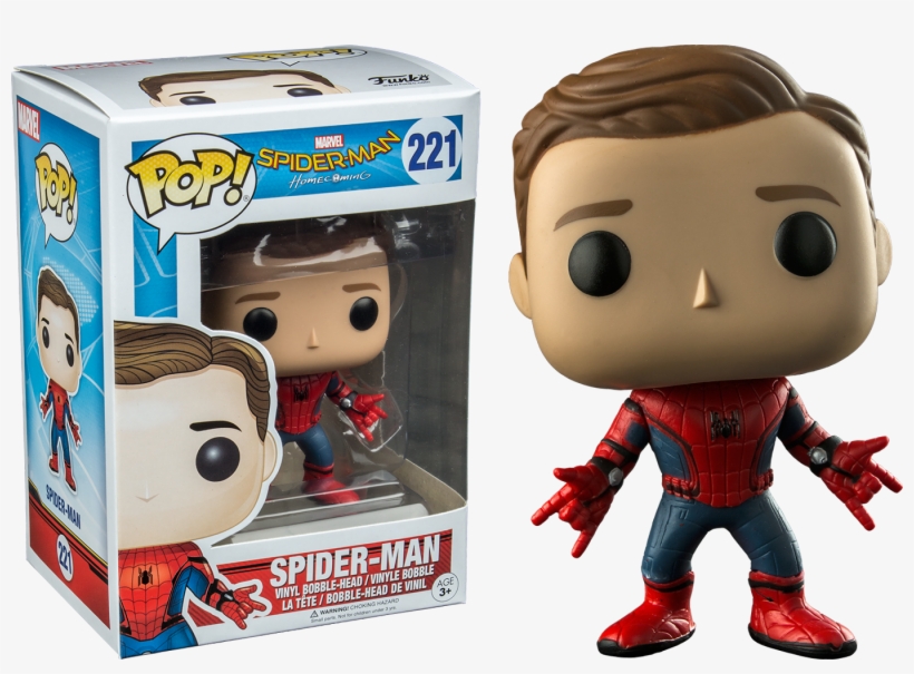 Spider Man Unmasked Pop Vinyl Figure - Spiderman Homecoming Pop Vinyl, transparent png