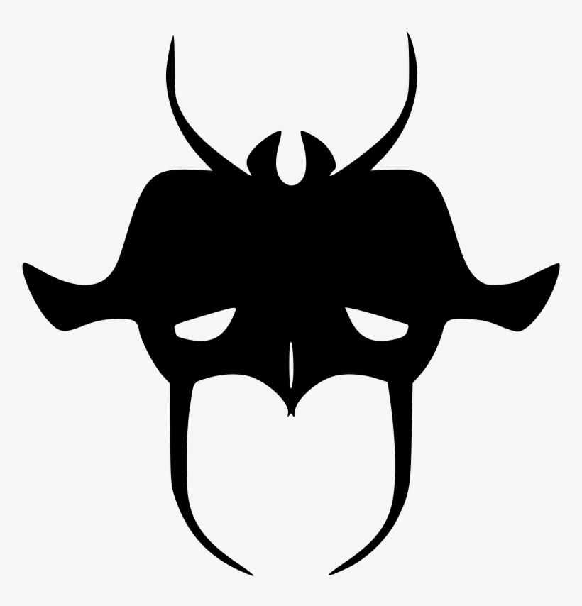 Devilish Mask Clip Art Free Vector - Mask Clip Art, transparent png