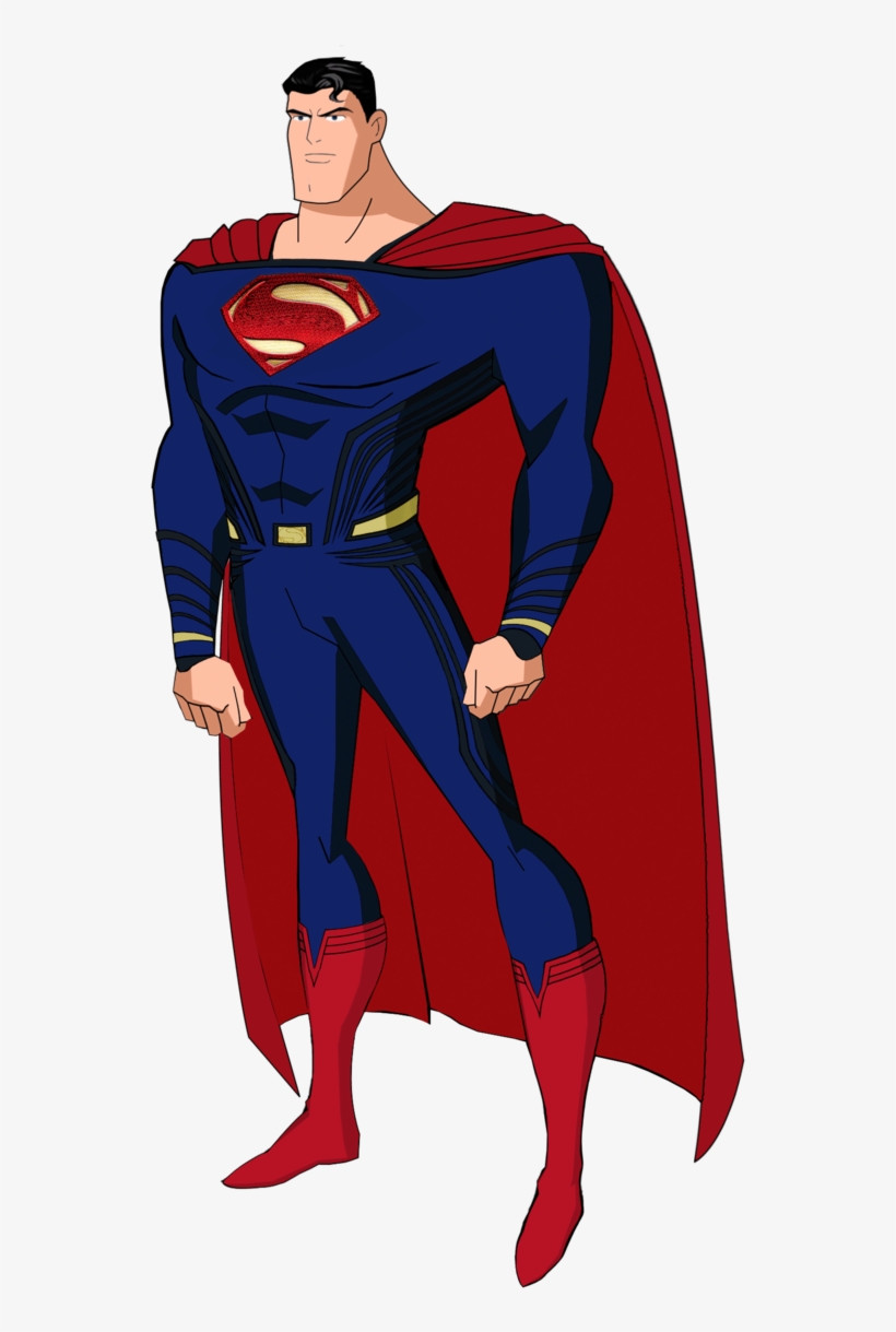 Updated Dawn Of Justice Superman Jlu Style By Alexbadass - Superman Justice League Cartoon, transparent png