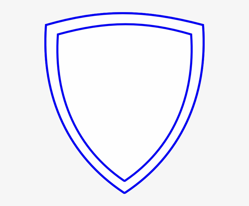 Shield Outline White Shield With Blue Outline Hi Png - Shield White Blue Png, transparent png