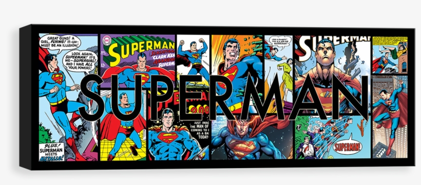 Superman Collage Panel - Collage, transparent png