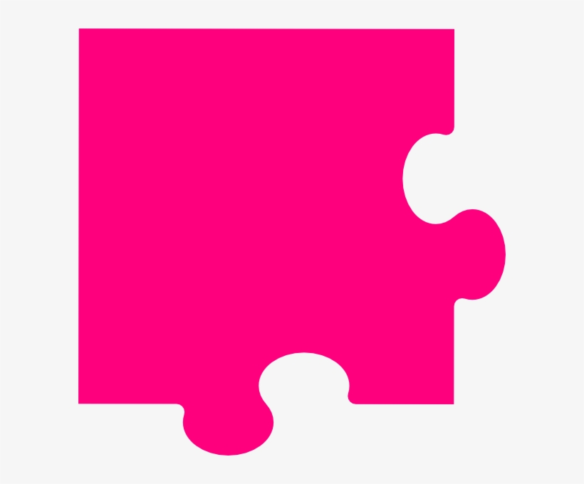 Corner Puzzle Piece Clip Art At Clker - Transparent Puzzle Piece Pink, transparent png