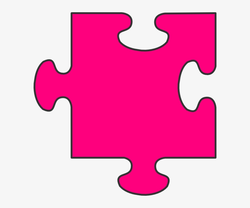 Pink Puzzle Piece Clip Art - Puzzle Piece Pink Png, transparent png