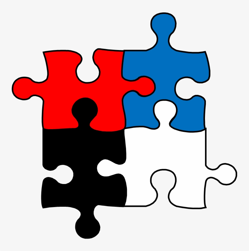 Graphics For Interlocking Puzzle Pieces Graphics - Puzzle Green Yellow Red Blue, transparent png