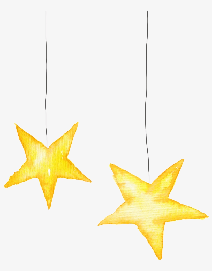 Yellow Star Lighting Christmas Transparent Decorative - Portable Network Graphics, transparent png