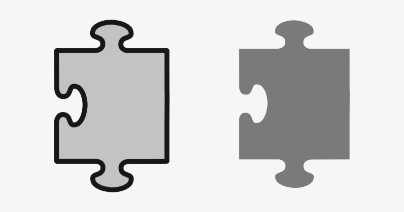 Clip Library Library Edge Piece - Black And White Puzzle Clipart, transparent png