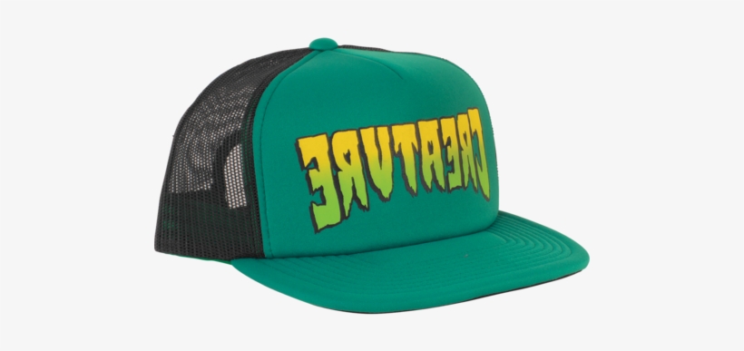 Creature Ass Backwards Mesh Skate Hat Adjustable Black/green - Hat, transparent png