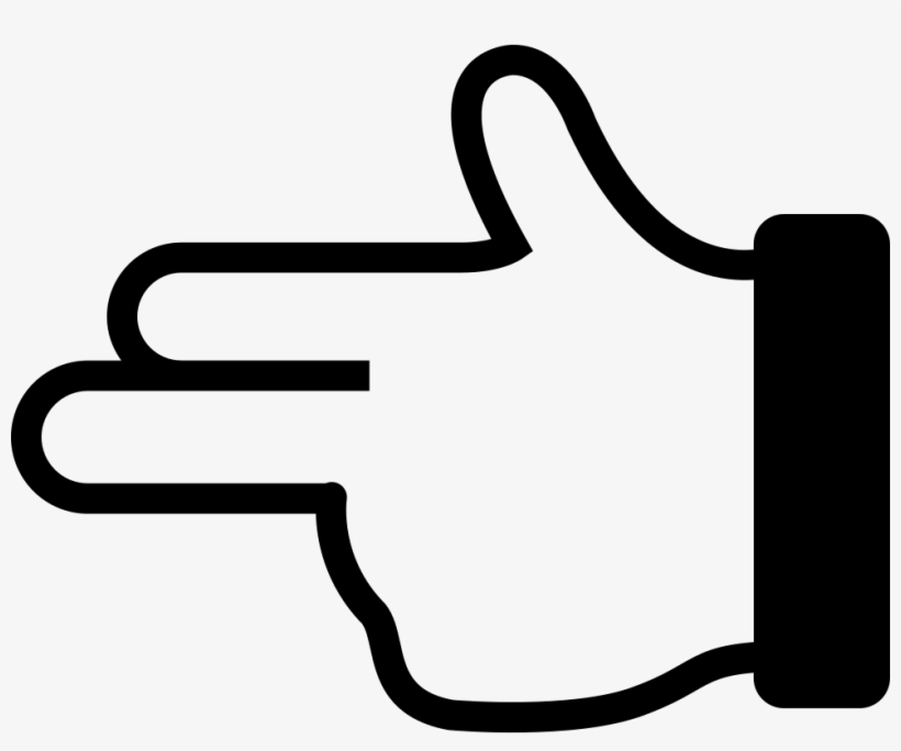Hand Resembling A Gun Gesture Comments - Finger Pointing Left Png, transparent png