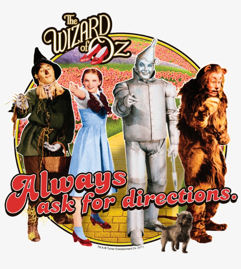 Wizard Of Oz Directions Youth T Shirt - Wizard Of Oz, transparent png