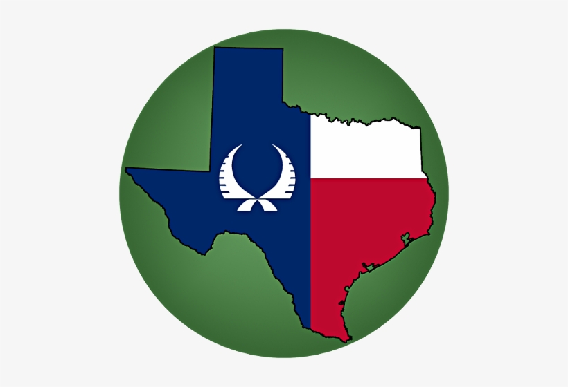 Texas Outline With Flag Png - Emblem, transparent png