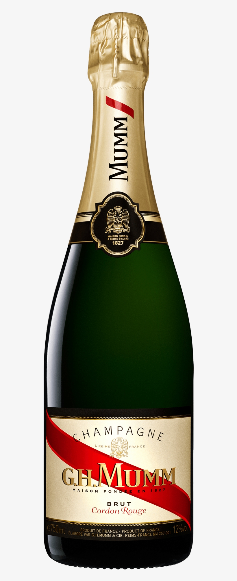 Mumm Cordon Rouge Brut 750ml - Mumm Cordon Rouge Nv, transparent png