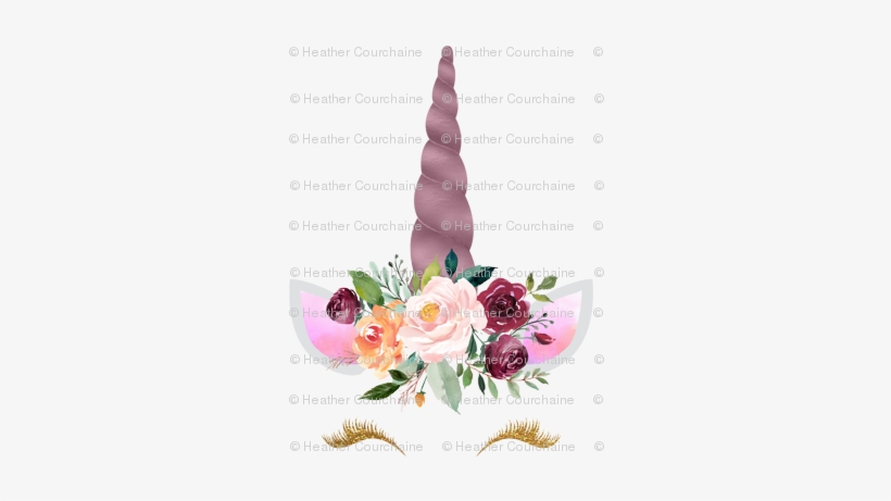 Autumn Watercolor Floral Unicorn 3x4" Back - Personalised Tote Bag. Floral Tote Bag. Bridesmaid, transparent png