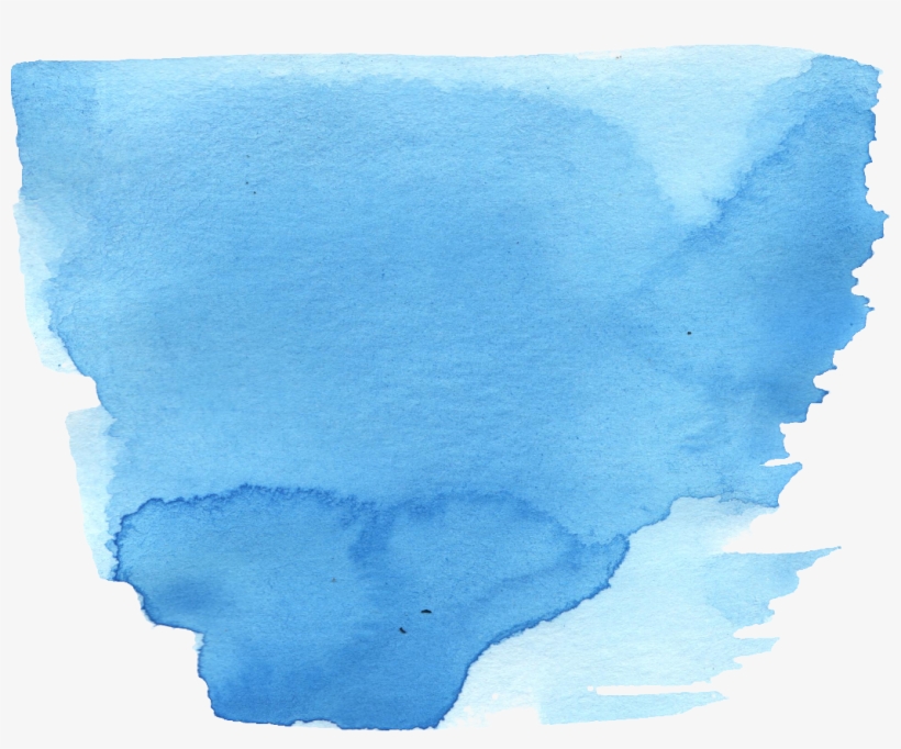 Png File Size - Blue Paint Brush Png Watercolor, transparent png