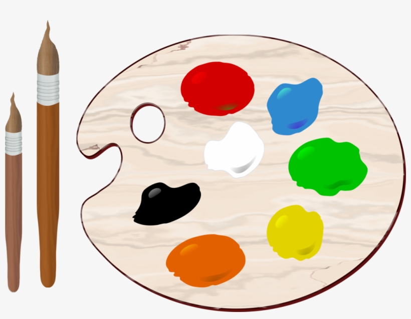 Palette Painting Artist Brush Free Commercial Clipart - Paint Palette Clipart, transparent png