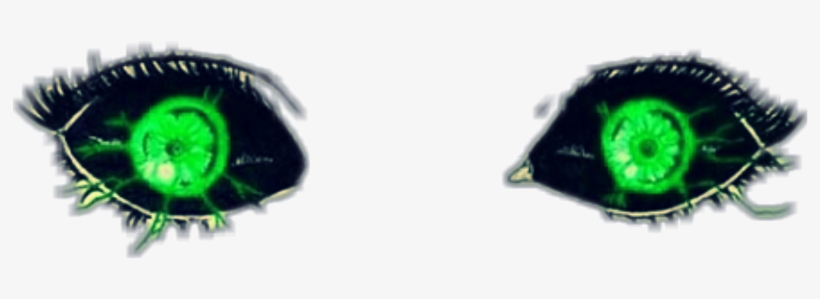 Eyes Green Horror Scary Sticker Fte Picsartpassion - Picsart Horror Eyes Png, transparent png